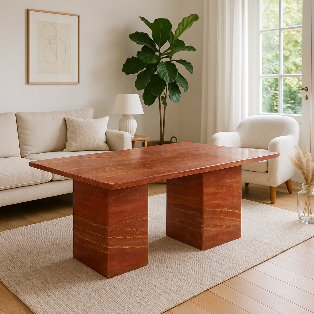 Traverten Yemek Masası